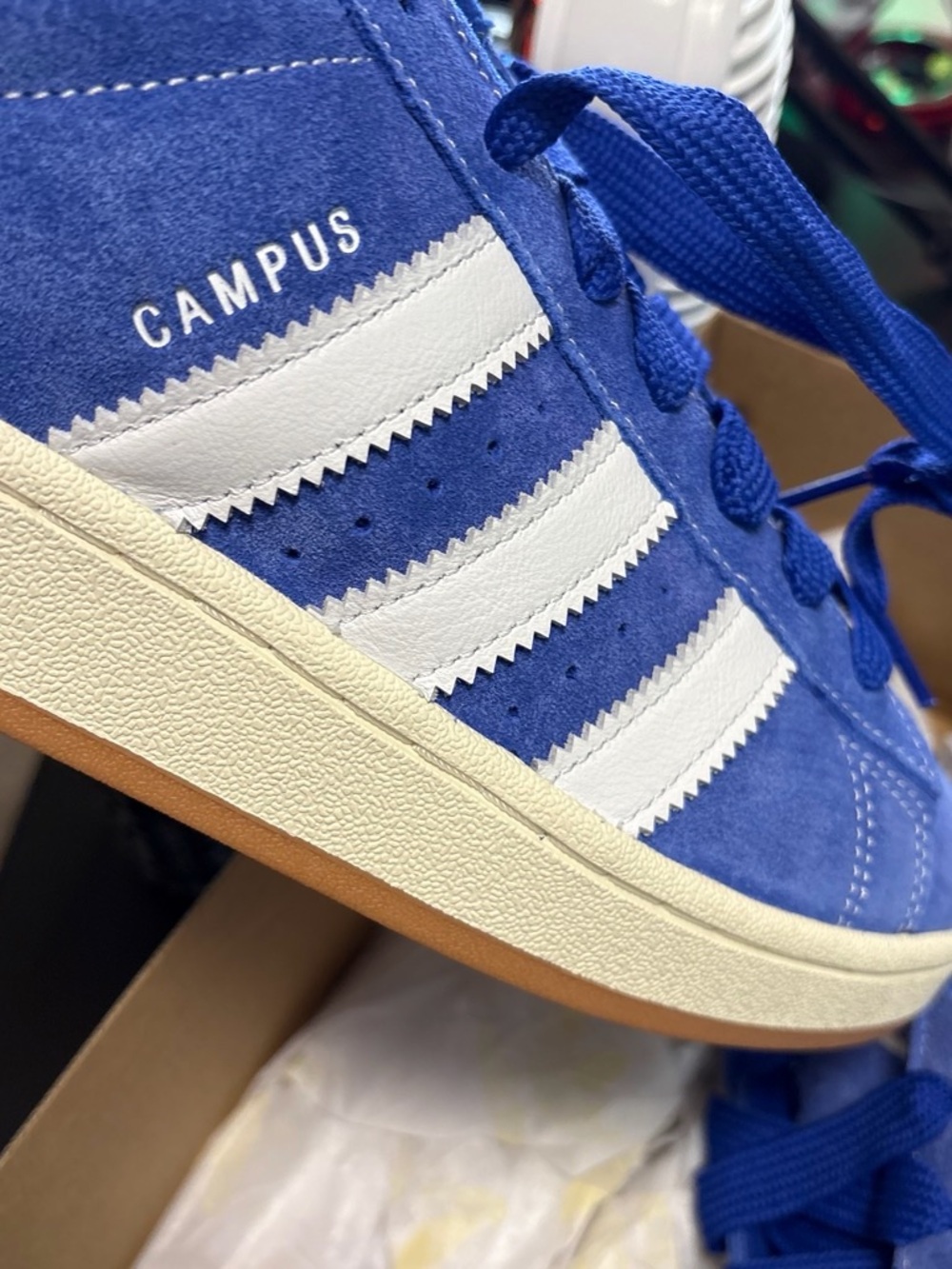 adidas Campus Suede Sneakers in Blue and White